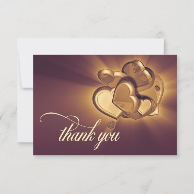 Radiant Hearts Thank You Card (Version 4) (Front)