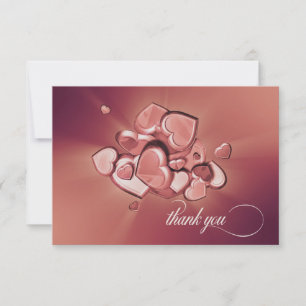Radiant Hearts Thank You Card (Version 6)