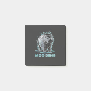 Radiant Hippo Moo Deng Post-it Notes