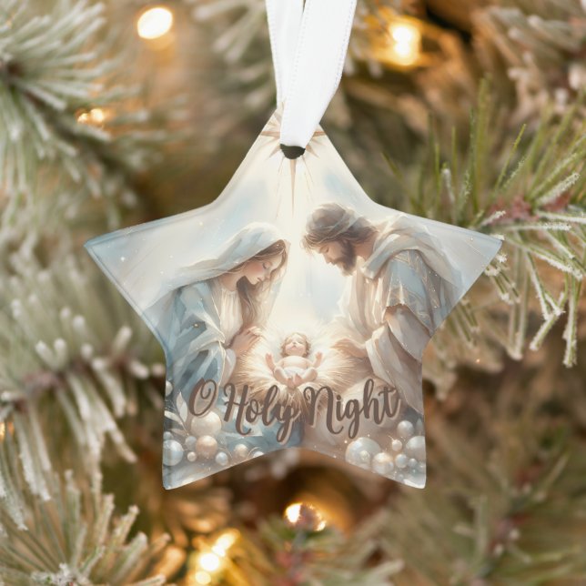 Radiant Holy Family Nativity Scene Ornament (Tree)