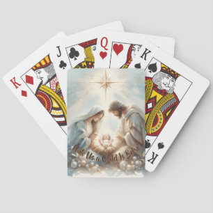 Radiant Holy Family Nativity Scene Playing Cards