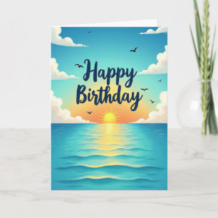 Radiant Horizon Birthday Card