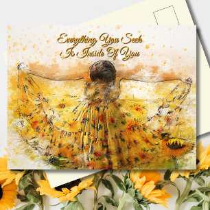 Radiant Inner Strength Inspirational Postcard