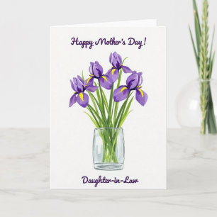 Radiant Iris Mothers Day Card