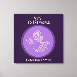 Radiant Lavender Angel of Joy Family Canvas Glow Print