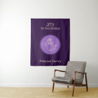 Radiant Lavender Angel of Joy Family Tapestry Glow
