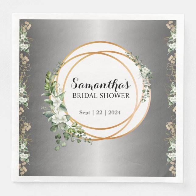 Radiant Love: Unforgettable Wedding Napkin (Front)