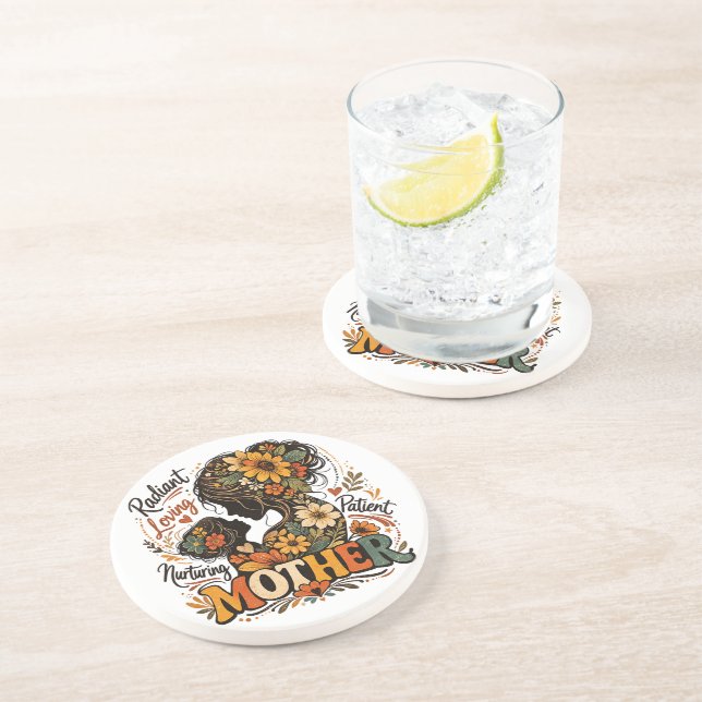 Radiant Loving Nurturing Mother day Coaster (Side)