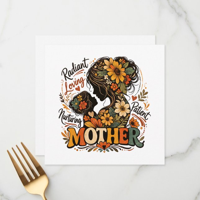 Radiant Loving Nurturing Mother day Menu (Front/Back In Situ)