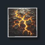 Radiant Magma Flow - Dramatic Cracked Lava Earth A Canvas Print<br><div class="desc">A powerful and dramatic 3D abstract render of cracked, dark earth revealing glowing molten lava beneath. This high-contrast piece captures the intense heat and energy of a volcanic eruption, featuring vibrant orange and yellow light against deep charcoal textures. Perfect for creating a bold, masculine, or high-energy atmosphere in modern living...</div>
