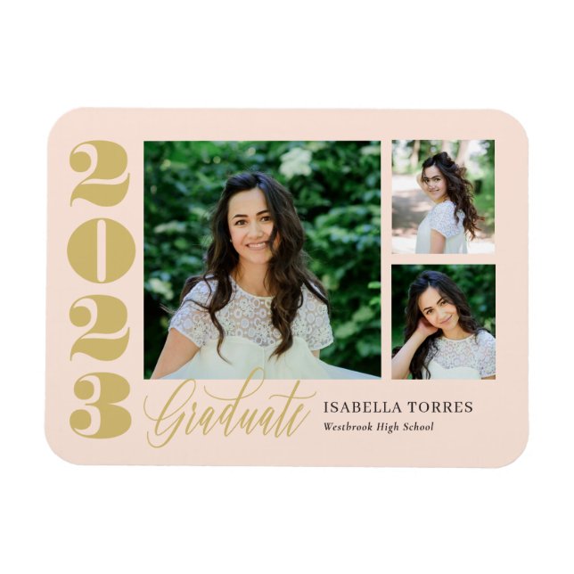 Radiant Moments EDITABLE COLOR Graduation Magnet (Horizontal)