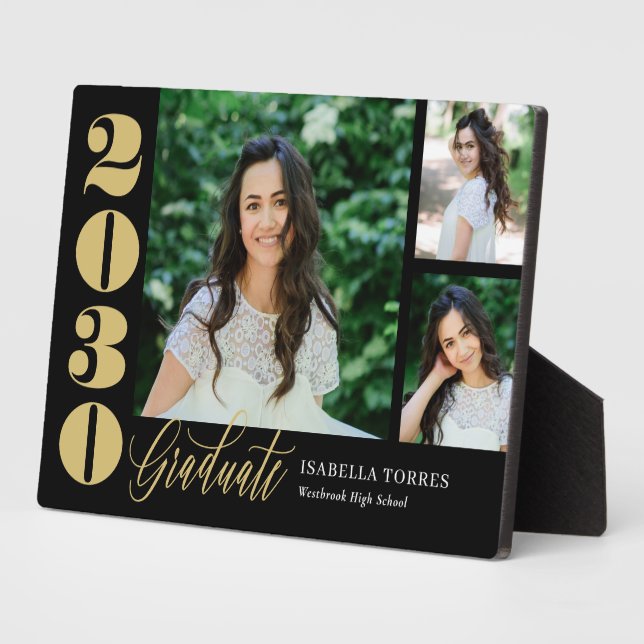 Radiant Moments EDITABLE COLOR Graduation Plaque (Side)