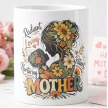Radiant Mother Floral Silhouette