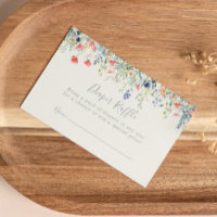 Radiant Multicolor Wildflower Diaper Raffle Ticket