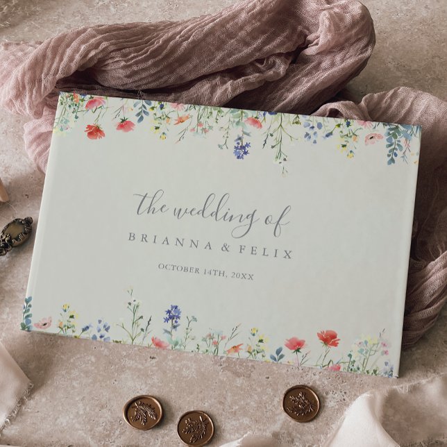 Radiant Multicolor Wildflower Wedding Guest Book (Creator Uploaded)