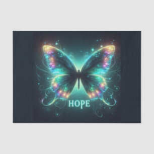 Radiant Multicolored Butterfly Portraying Hope Tissue Paper