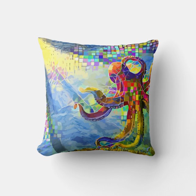 Radiant Octopus Cushion (Front)