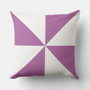 Radiant Orchid and White Pinwheel Cushion