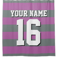 Radiant Orchid Charcoal Sports Jersey Stripe