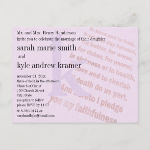 Radiant Orchid Christian Modern Monogram Wedding Postcard