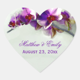 Radiant Orchid Painting Heart Sticker