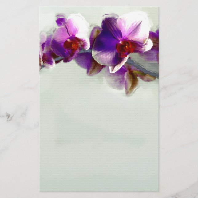 Radiant Orchid Painting Stationery (Front)