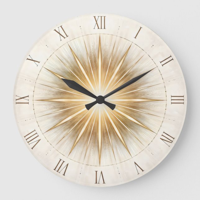 Radiant Order — Sunburst Dial Art Large Clock (Front)