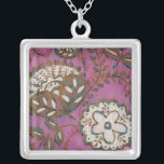 Radiant Ornament I Silver Plated Necklace<br><div class="desc">Floral</div>