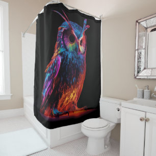 Radiant Owl Shower Curtain