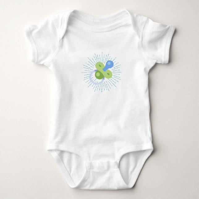 Radiant Pacifier Bodysuit. Baby Bodysuit (Front)
