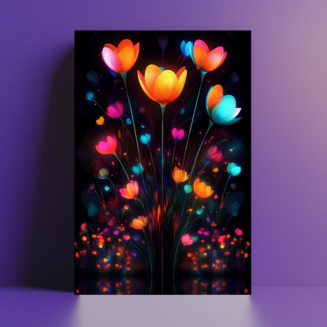 Radiant Pastel Rainbow Wildflowers  Postcard (Creator Uploaded)