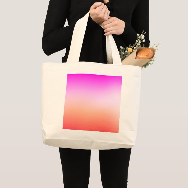 Radiant Pastel Sunset Gradient Large Tote Bag (Front (Product))