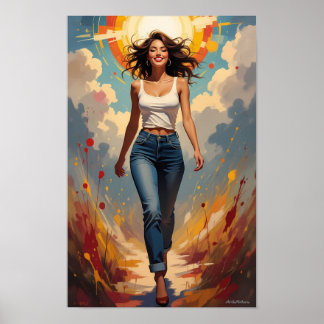 Radiant Path of Joyful Confidence Poster