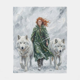 Radiant Peace Dove Lantern Imbolc Snowdrops Art Fleece Blanket