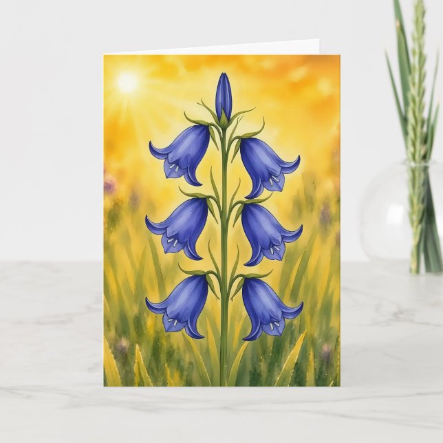 Radiant Petal Series – BlueBell Card (Front)