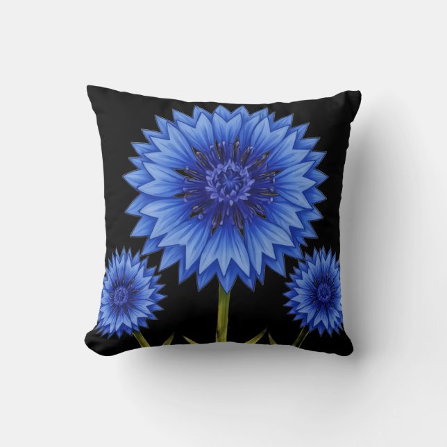 Radiant Petal Series – Cornflower Cushion (Front)