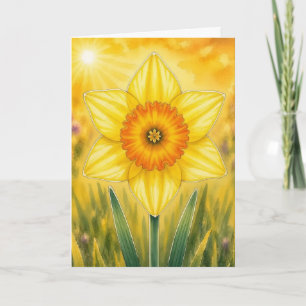 Radiant Petal Series – Daffodil Card