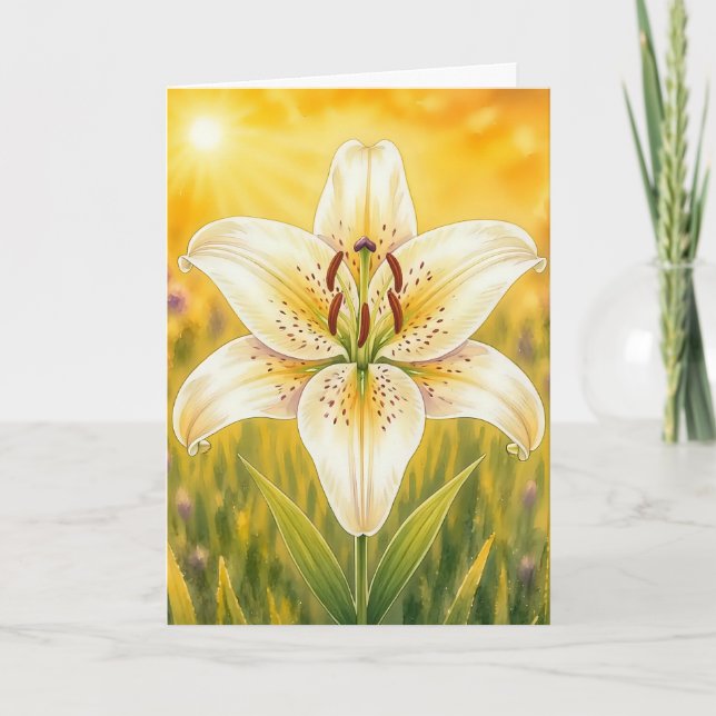 Radiant Petal Series – Lily Card (Front)