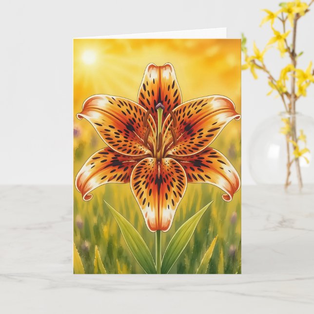 Radiant Petal Series – Marigold Card (Yellow Flower)