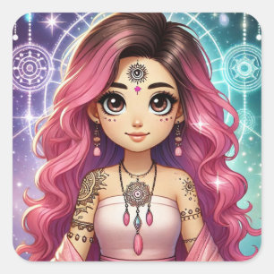 Radiant Pink Dream Aura Sticker Sheet