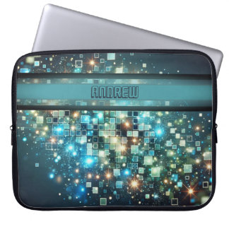 Radiant Pixel Bokeh Laptop Sleeve