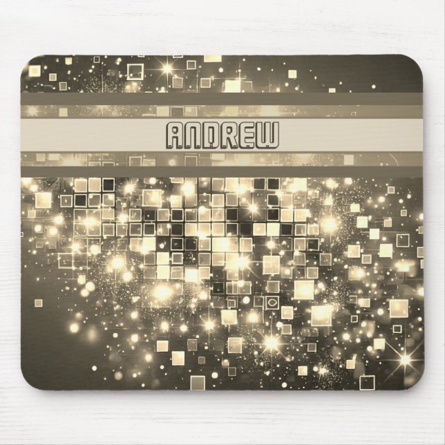 Radiant Pixel Bokeh Mouse Pad (Front)