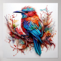 Radiant Plumage: Colourful Avian Elegance Poster