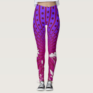 radiant polka dot silhouette Bloom Leggings