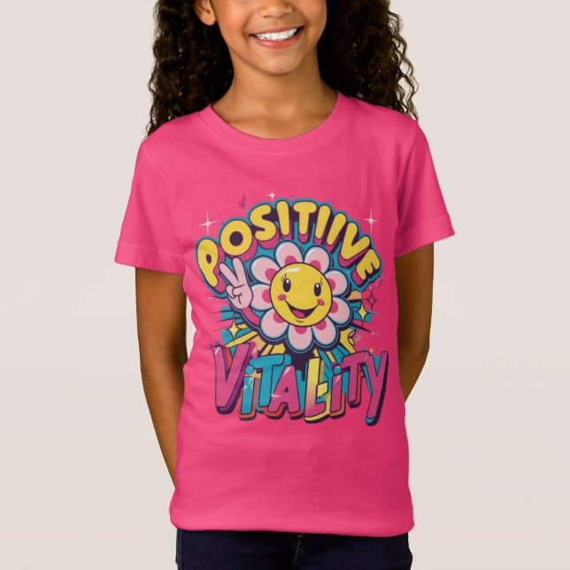 Radiant Positivity trendy girl T-Shirt (Front)