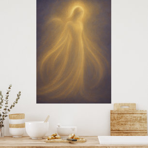 Radiant Presence Angel of Golden Light Spiritual Poster