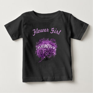 Radiant Purple Heart Leaf Tree Wedding Baby T-Shirt