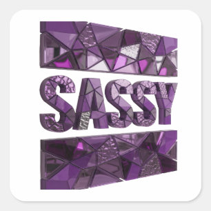 Radiant Purple SASSY Sticker Design