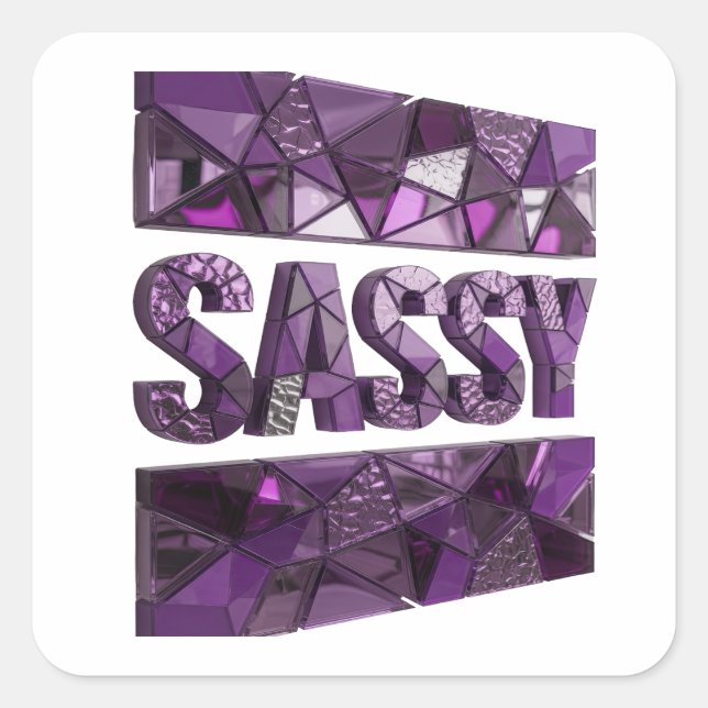 Radiant Purple SASSY Sticker Design (Front)