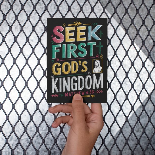 Radiant Pursuit of God: Seek First Gods Kingdom Postcard (Creator Uploaded)